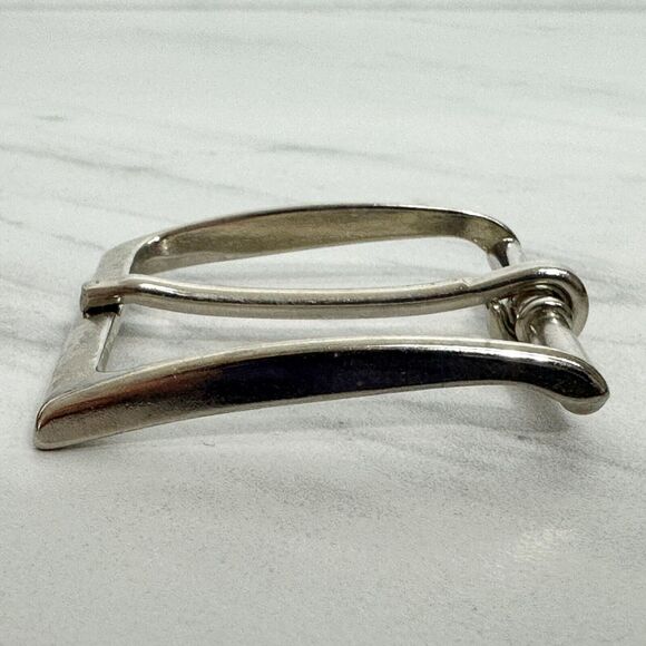 Vintage Silver Tone Simple Basic Belt Buckle - Picture 3 of 8